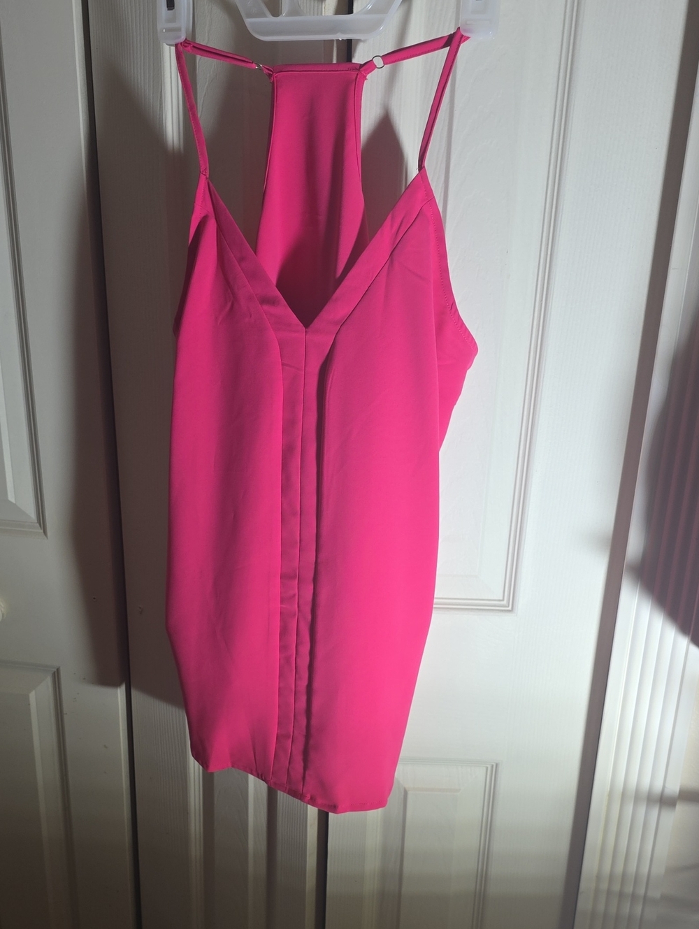 Women’s Hot Pink V-Neck Camisole Tank Top